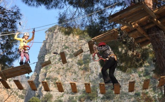 Saklıkent zipline aktivitesi